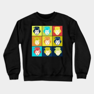 Japanese Geisha Urban Asian Woman Pop Art 432 Crewneck Sweatshirt